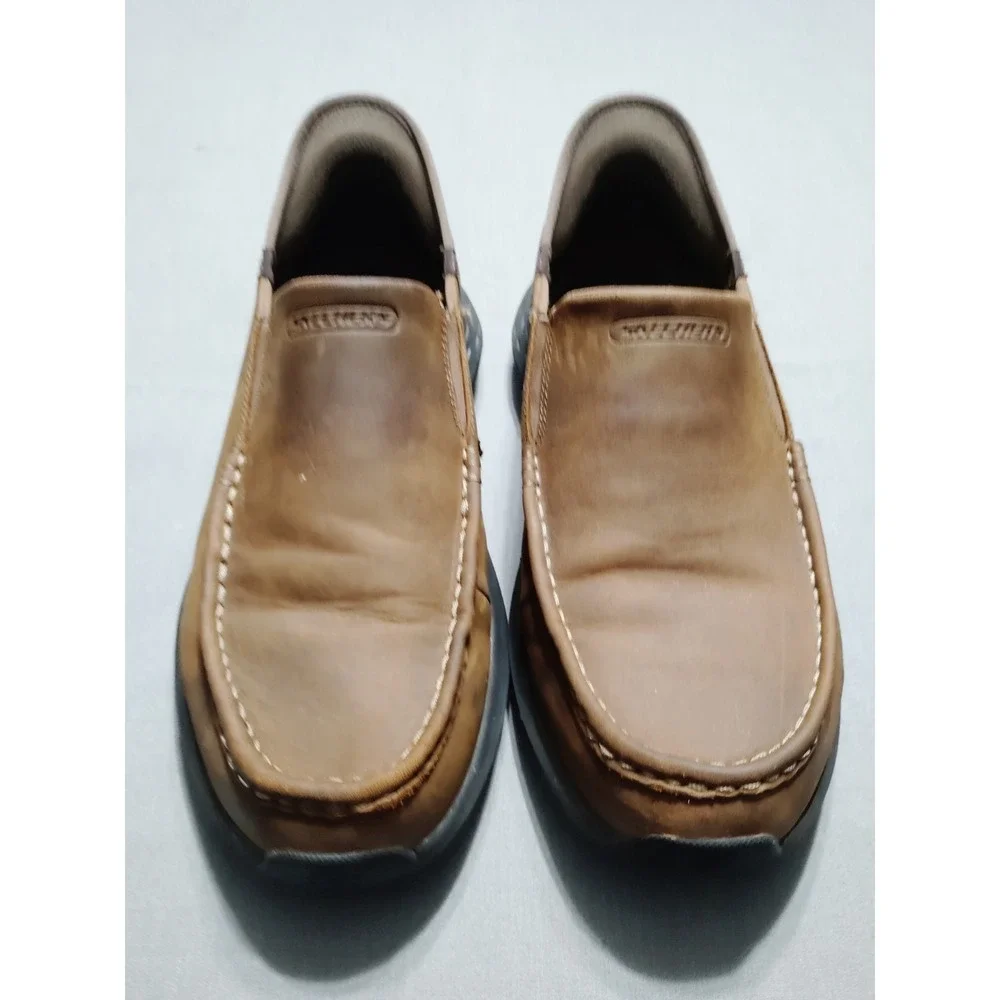 Skechers Goga Mat Arch Slip-Ins‎ Shoes Men 11 WIDE Brown Air Cooled Memory Foam